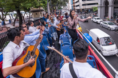 Jornada. Por sitios icónicos de la ciudad también llegaron los recitales.