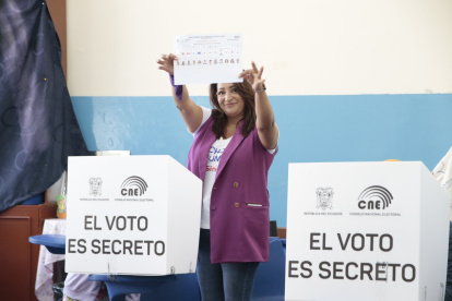 Consciente. La candidata se mostró tranquila ante el proceso electoral 2023. Los resultados de los comicios los recibirá en su casa.