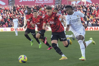Vinícius no pudo marcar diferencia a favor del Madrid ante el Mallorca.