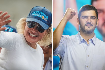 Cynthia Viteri y Aquiles Álvarez.