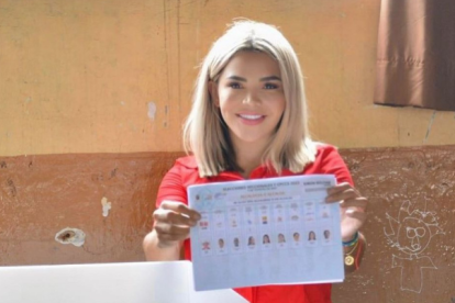 La aspirante a la Alcaldía del cantón guayasense obtuvo el 41,76 % de los votos.