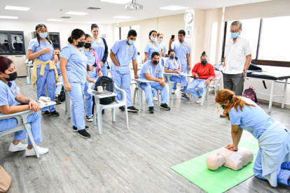 Capacitación. El curso de enfermería es uno de los más demandados en el Centro de Promoción Social y Desarrollo Integral.