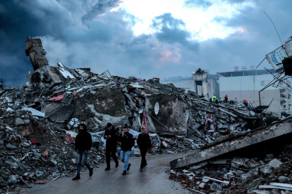 Escombros del terremoto.