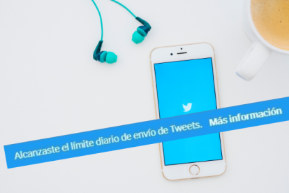 El error que reporta Twitter.