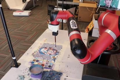 Es un sistema robótico de pintura, pero no es un artista.