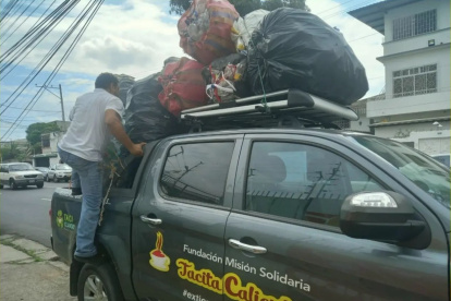 Esta organización mantiene una permanente campaña de reciclaje. Es una forma de empredimiento para financiar sus proyectos de ayuda social.