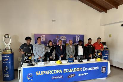 Independiente del Valle y Aucas participaron en la rueda de prensa previa a la disputa de la Supercopa Ecuador.