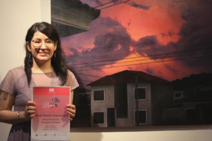 Arte. La artista María Fernanda Manging fue la ganadora del salón el año pasado con la obra ‘Preludio’.