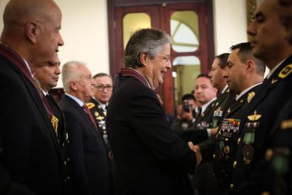 El presidente de la República, Guillermo Lasso, participó este 13 de febrero en la sesión solemne por el centésimo cuarto aniversario de la Casa Militar Presidencial.