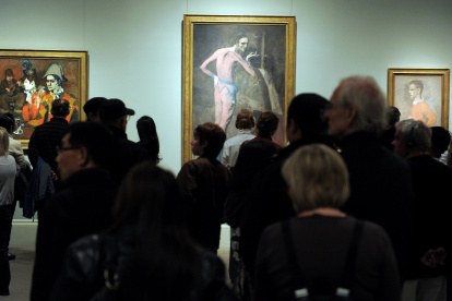 Nueva York. Cuadros de Picasso en el Museo Metropolitano de Arte.