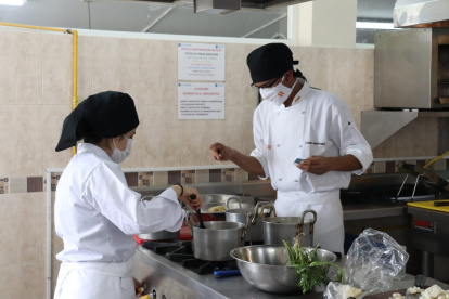 Son alrededor de 40 estudiantes de gastronomia