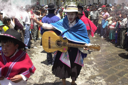 Foto de archivo del Carnaval de Guaranda.
