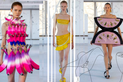 Sandías, bananas y naranjas formaron parte de la colección