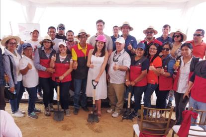 Evento.- La ministra de Telecomunicaciones, Vianna Maino, en el acto simbólico de poner la primera piedra de la Academia Google.