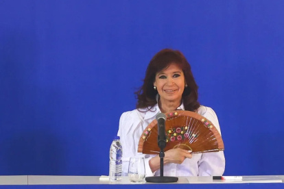 La expresidenta y actual vicepresidenta de Argentina, Cristina Fernández, durante un acto público, en Buenos Aires (Argentina).