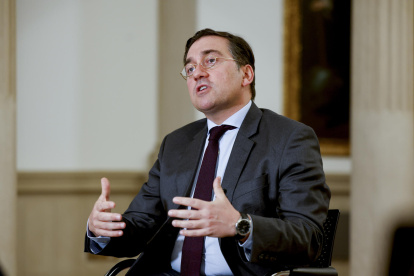 El ministro de Asuntos Exteriores, José Manuel Albares, en entrevista con Efe este miércoles.