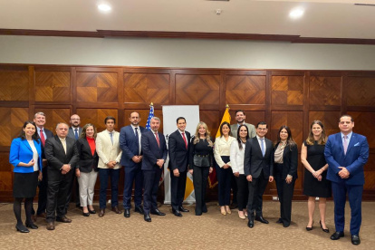 En la reunión con líderes comerciales se analizó el fortalecimiento de lazos comerciales y la necesidad de aumentar la cooperación en temas de seguridad.