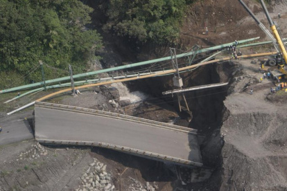 La gerente (S) de Petroecuador, María Elisa Soledispa, informó que realizó un sobrevuelo por la zona este 24 de febrero de 2023.
