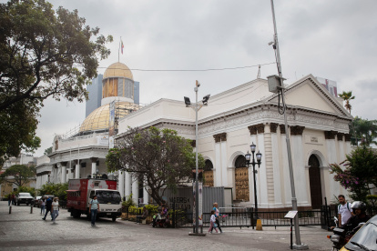 Fotografía del Palacio Federal Legislativo, sede de la Asamblea Nacional de Venezuela, el 15 de febrero de 2023, en Caracas (Venezuela)