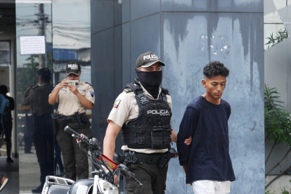 Guayaquil. El detenido fue presentado por la policía,