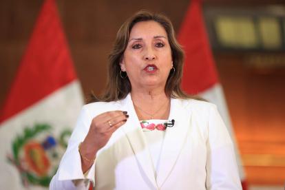 Intervención. La presidenta de Perú, Dina Boluarte, en un acto público.