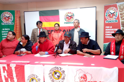 Gary Espinoza en rueda de prensa desde Quito.