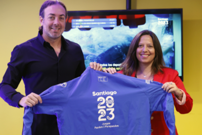 Nicolás Massú (i), durante la presentación de embajadores de los Juegos Panamericanos y Parapanamericanos 2023