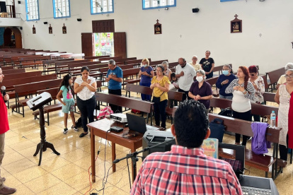 El grupo de fieles que asistió al retiro de Cuaresma este sábado 25 de febrero de 2023.