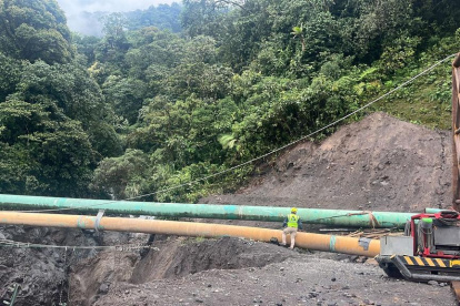 Petroecuador ha informado que continúan los trabajos en los oleoductos.