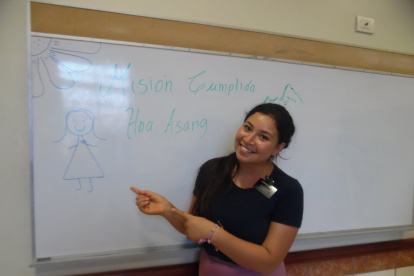 Angie Asang en una foto tomada de su cuenta de Facebook.