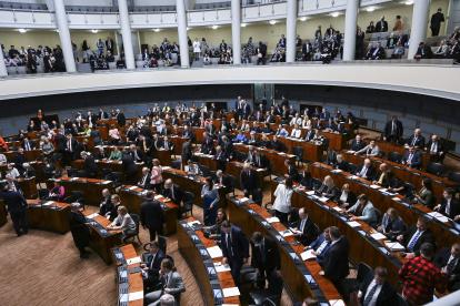 Vista general del Parlamento finlandés durante una votación de la solicitud de ingreso del país en la OTAN, en Helsinki, el 17 de mayo de 2022. EFE/EPA/KIMMO BRANDT