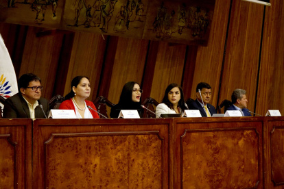 ¿Multipartidista? La comisión está presidida por Viviana Veloz y controlada por el correísmo y sus aliados.