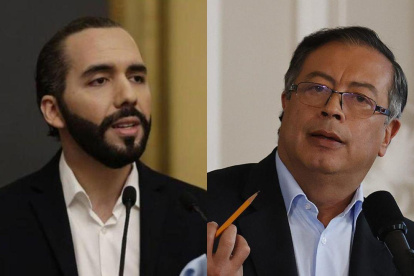 Gustavo Petro respondió al tuit en el que el mandatario salvadoreño criticaba sus políticas de seguridad.