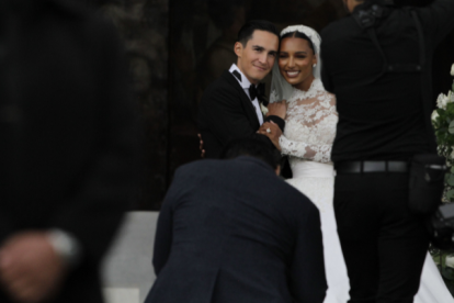 Juan David Borrero y Jasmine Tookes se casaron el 4 de septiembre en Quito.