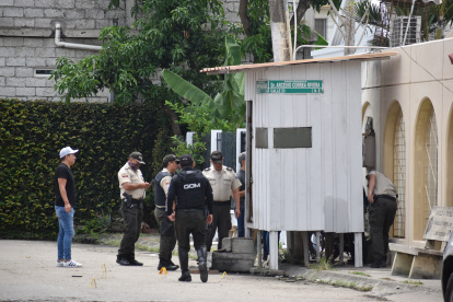 La garita de vigilancia donde fue encontrado el cuerpo del guardia asesinado.