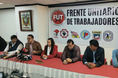 Declaraciones. El Frente Unitario de Trabajadores (FUT) anunció que se sumarán a las movilizaciones previstas.