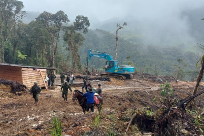 Acción. En el operativo se colocó sellos de prohibición en maquinaria.