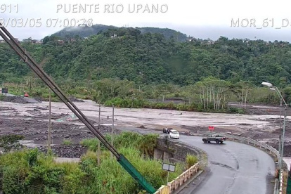 Captura del vídeo de monitoreo realizado por el ECU 911. A esta hora se reune el coe Provincial para determinar acciones.