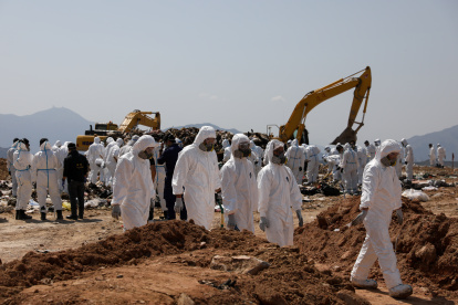 Imagen de Archivo de la búsqueda en Hong Kong (China) de los restos de la modelo asesinada Abby Choi.