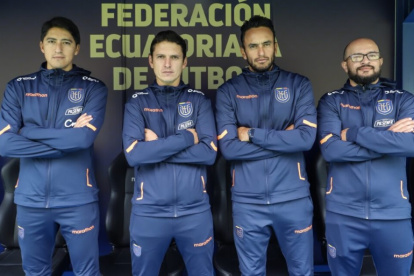 Los integrantes del cuerpo técnico de la Tricolor Sub-20.