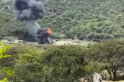 Daños. Militares constataron el daño de maquinaria en frontera con Perú.