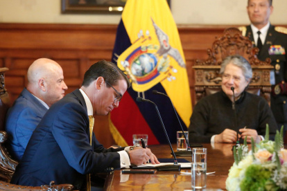 Gabinete. El presidente Lasso posesinó a los nuevos funcionarios este miércoles 8 de marzo de 2023.