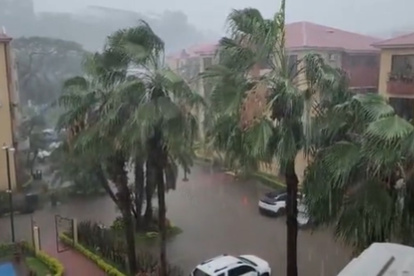 Fuerte aguacero la tarde de este miércoles 8 de marzo en el norte de Guayaquil