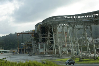 Vista de la mina a cielo abierto, de la compañía canadiense First Quantum Minerals, en Donoso, Panamá.