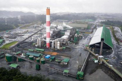 Vista aérea de la mina panameña, filial de la compañía First Quantum.