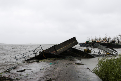 Daños causados por el paso del ciclón Freddy por Mozambique.