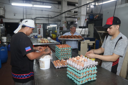 Producción. Personal se alista para iniciar la preparación de pan.