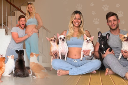 La pareja de esposos.