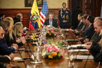 La delegación de Congresistas de EE.UU., del comité que tiene a su cargo temas comerciales y arancelarios, se reunió también con el presidente, Guillermo Lasso.