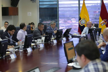 Reunión. La cita de trabajo fue en la ciudad de Cuenca, participaron representantes de la seguridad social.